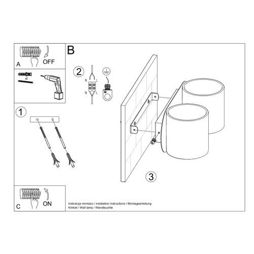 Kinkiet ORBIS 2 biały na Arena.pl