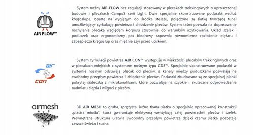 PLECAK TREKKINGOWY CAMPUS HORTON 45L CZERWONY na Arena.pl