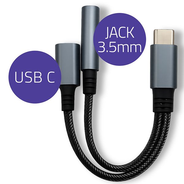 Qoltec Adapter USB-C do Jack 3.5mm PD 15W Audiophile zdjęcie 3