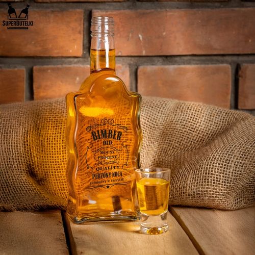 5x BUTELKI na BIMBER NALEWKI WÓDKĘ WHISKY z NADRUKIEM Butelka FALA 500 ml na Arena.pl