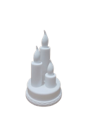 Świeczka led dekoracyjna biała potrójne ciepłe światło 14cm*8cm