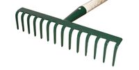grabie uniwersalne 35cm 14 zębne metalowe płaskie z trzonkiem