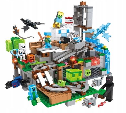 KLOCKI KONSTRUKCYJNE MINE WORLD JASKINIA GÓRSKA SMOK DLA DZIECI DO ZABAWY na Arena.pl