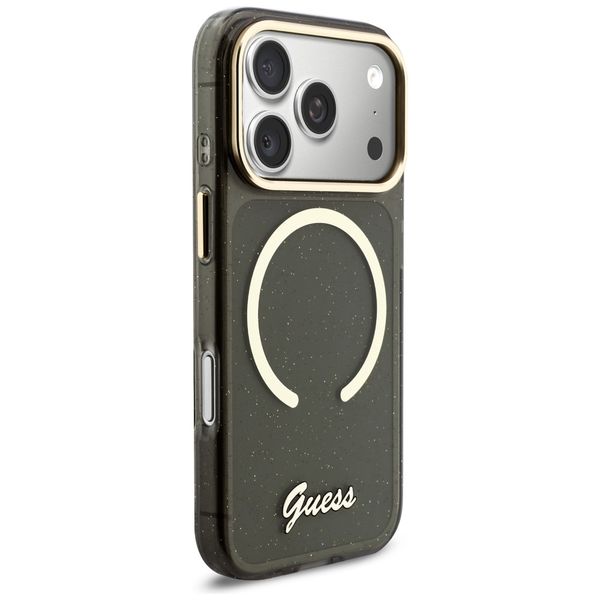 etui guess iml glitters script strap     magsafe do iphone 17 pro czarny zdjęcie 4