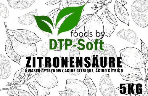 5KG KWAS CYTRYNOWY JEDNOWODNY SPOŻYWCZY KWASEK E330 CZYSTY WIADERKO 5 KG na Arena.pl