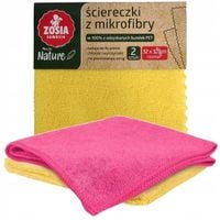 ZOSIA SAMOSIA ŚCIERECZKI Z MIKROFIBRY 2 SZTUKI RÓŻOWA I ŻÓŁTA 32 X 32 CM