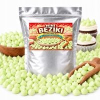 Mikro Beziki Zielone - mini bezy do tortu deserów babeczek dekoracja 50g
