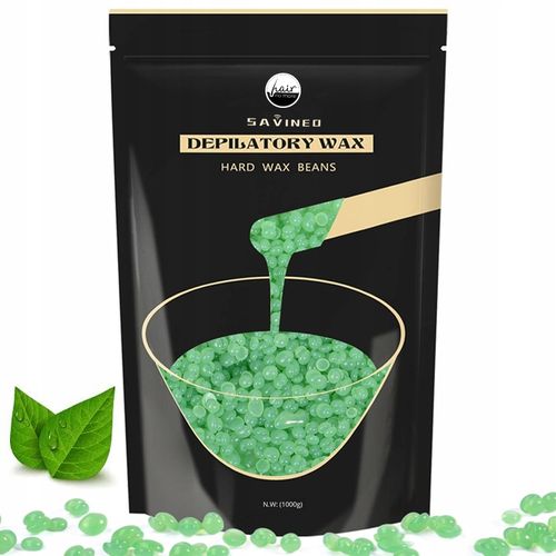 Wosk w Granulkach Zielona Herb 1kg Depilacja Naturalny Savineo Wosk na Arena.pl