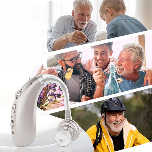 UŻYWANY Aparat słuchowy Britzgo dla seniorów srebrny 2 tryby 6 poziomów USB na Arena.pl