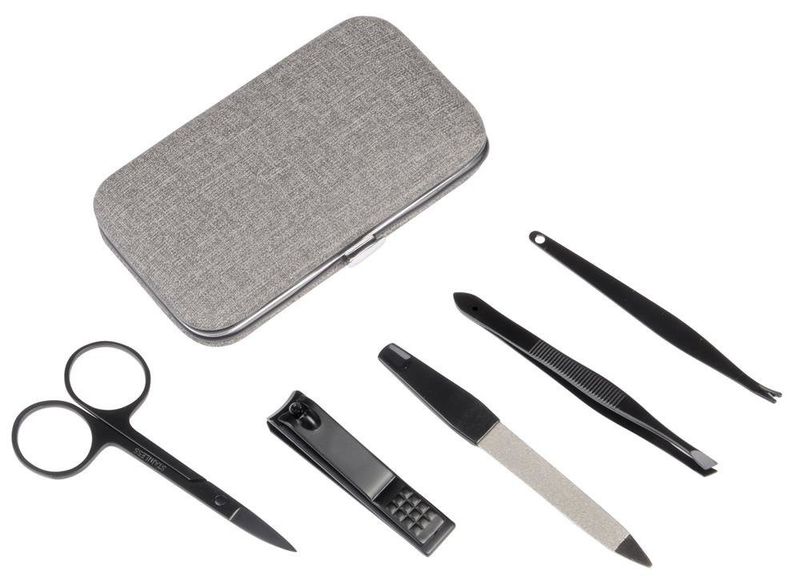 Zestaw do manicure PRETTY IN BLACK, szary zdjęcie 1