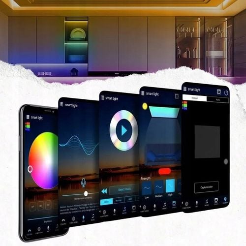 TAŚMA LED RGB KOLOROWA 20M BLUETOOTH STEROWANIE MUZYKĄ APLIKACJA PILOT na Arena.pl