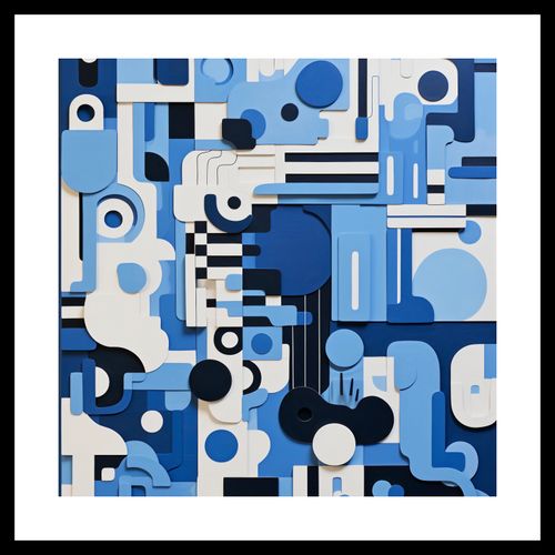 Plakat 30x30cm Niebieski Labirynt na Arena.pl