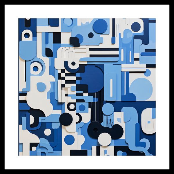 Plakat 30x30cm Niebieski Labirynt zdjęcie 3