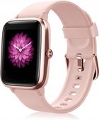 Smartwatch zegarek damski wodoodporny z funkcjami IDW19 różowy