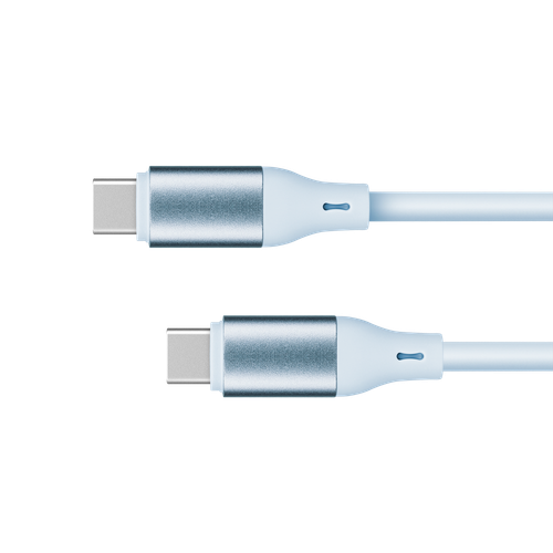 Kabel USB C - USB C 100 W 1 m silikonowy niebieski Kruger&Matz Basic na Arena.pl