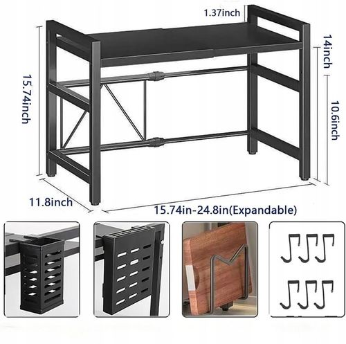 Półka Stojak na mikrofalówkę Regał kuchenny regulowany na na Arena.pl