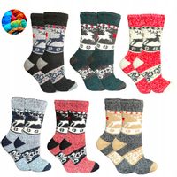 6x Skarpety Skarpetki Damskie Zimowe Ciepłe Grube ALPAKA Wełniane 35-38