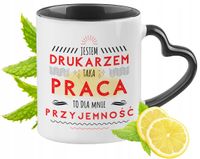 Dla Technika Kubek Czarny Z Uszkiem W Kształcie Serca Na Prezent