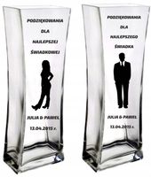 Wazon podziękowanie prezent dla świadków grawer