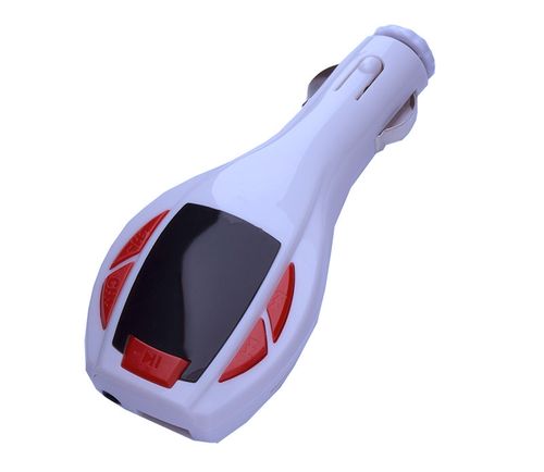 TRANSMITER FM LCD microSD USB MP3 JACK Biały na Arena.pl