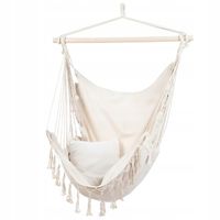 Fotel wiszący brazylijski ogrodowy huśtawka + 2 poduszki w zestawie