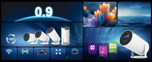 PROJEKTOR RZUTNIK Przenośny Android Smart Mini TV 4K LED Głośnik WIFI na Arena.pl