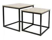 Stoliki kawowe zestaw stolików loft 50x50 , 45x45 dąb sonoma
