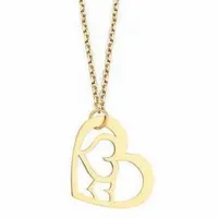 Złoty naszyjnik 585 CELEBRYTKA SERCE SERCA 14K