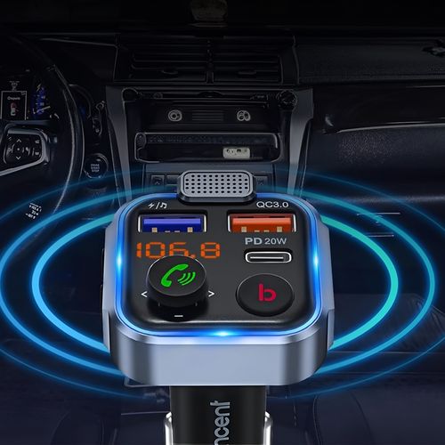 TRANSMITER BLUETOOTH AUDIO FM MP3 BT SZYBKA ŁADOWARKA 3X USB QC 3.0 RGB na Arena.pl