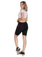 Legginsy damskie krótkie kolarki marszczenie kieszonka czarne M YOCLUB