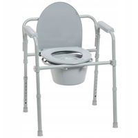 KRZESŁO TOALETOWE WC TOALETA PRZENOŚNA STABILNA SEDES POMOC DLA SENIORA 158