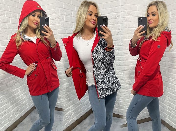 DWUSTRONNA PARKA kurtka Z KAPTUREM 3 KOLORY S zdjęcie 9