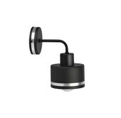 Wama lampa kinkiet czarny 1x40W E27 klosz czarny+srebrny