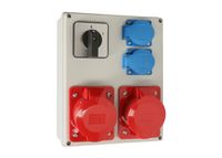 Rozdzielnica budowlana zestaw R-BOX 0-1 2x32A/5 2x230V Viplast