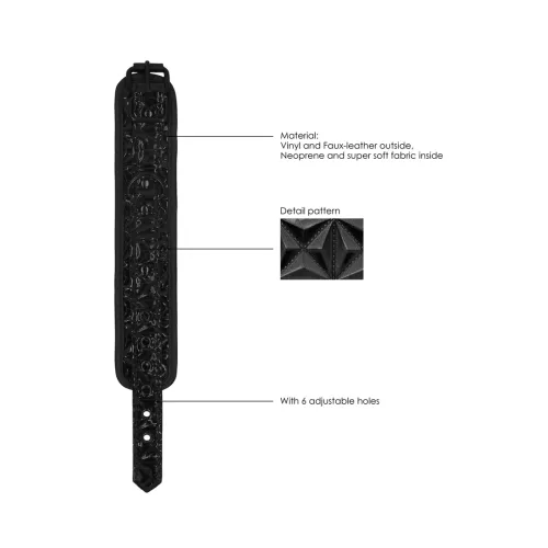 ouch! kajdanki z uprzężą, neopren, czarne, regulowane, 21-31 cm na Arena.pl