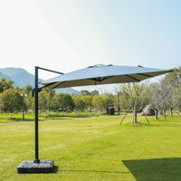 Parasol Ogrodowy Kwadratowy Podstawa ze Zbiornikiem 3x3m