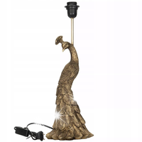 LAMPA STOŁOWA ZŁOTA PAW PTAK BIURKOWA NOCNA E27 glamour do salonu sypialni