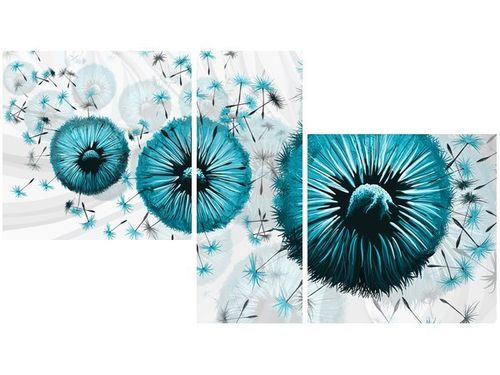 90CM 50CM 3 ELEM. OBRAZ TURKUSOWE DMUCHAWCE 5 ŚCIENNY DRUK PŁÓTNO RAMA na Arena.pl