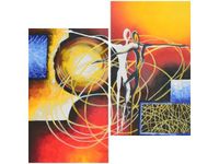 60X60CM TAŃCZĄCE POSTACIE DWU OBRAZ ŚCIAN
