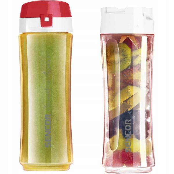 Blender kielichowy do smoothie 500W 0,6L czerwony tritan Sencor SBL 2114RD zdjęcie 11