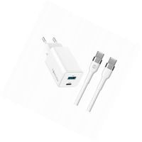 Szybka ładowarka GaN 45W 2 wejścia USB i USB-C z kablem do Samsung A32 Lte