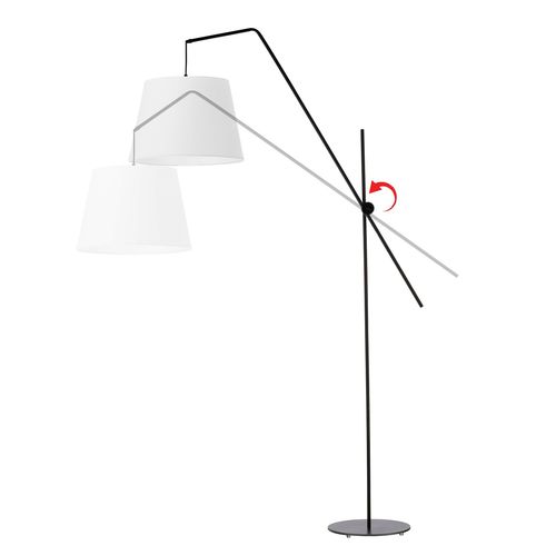 Czarna lampa stojąca na wysięgniku do czytania VIGO na Arena.pl