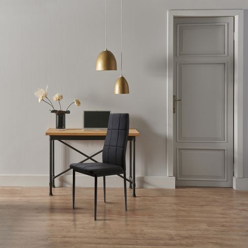 Zestaw krzesła krzesło tapicerowane do jadalni i salonu 4 sztuki czarne na Arena.pl