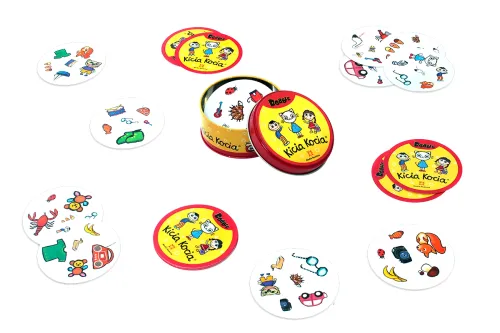 Gra karciana dla dzieci od 4 lat Kicia Kocia Dobble - Znajdź wspólny symbol na Arena.pl