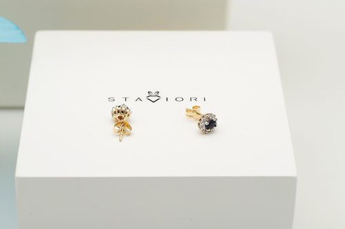 Złote kolczyki KXD0611 - Diament na Arena.pl