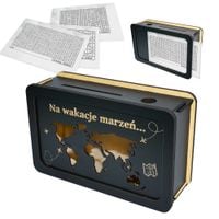 Czarna Skarbonka Wykreślana - wielokrotnego użytku Wyzwanie Oszczędzanie