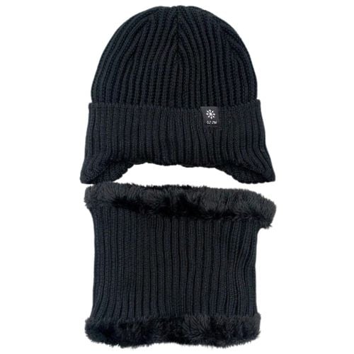 CZAPKA I KOMIN ZESTAW MĘSKA ZIMOWA DWUWARSTWOWA na Arena.pl