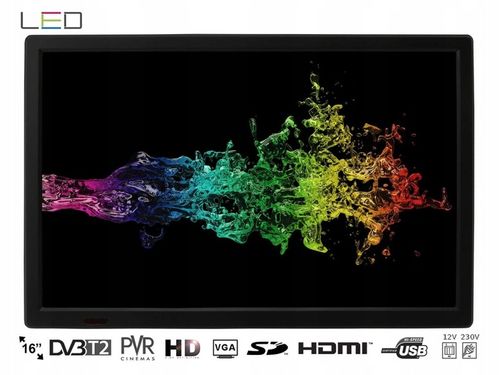 Telewizor SMART Android TV 16 cali WiFi BT USB HDMI DVBT2 230V 12V Netflix na Arena.pl