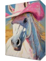 Obraz 20x30cm Różowy Kapelusz