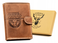 duży, pionowy portfel męski ze skóry naturalnej - always wild